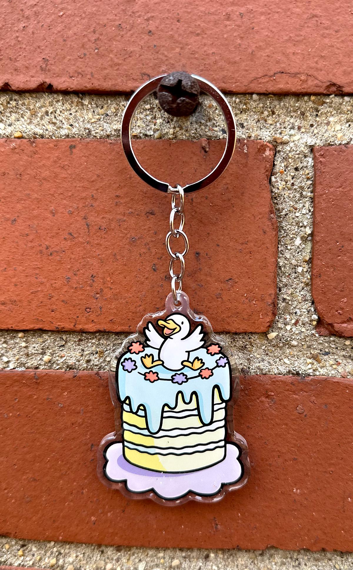 Duck Cake Keychain