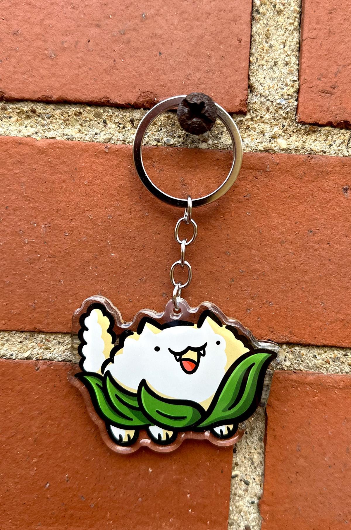 Cauliflower Cat Keychain