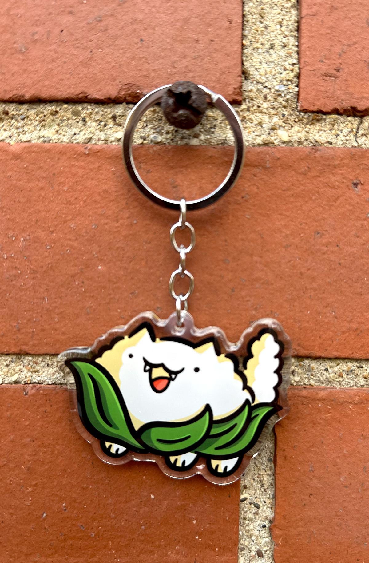 Cauliflower Cat Keychain