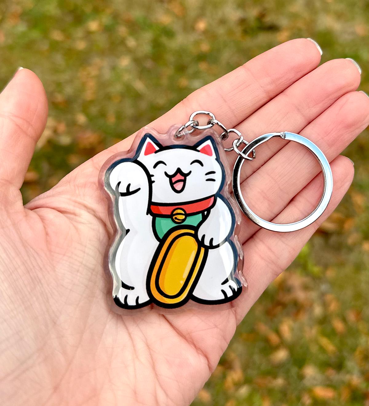 Lucky Cat Keychain