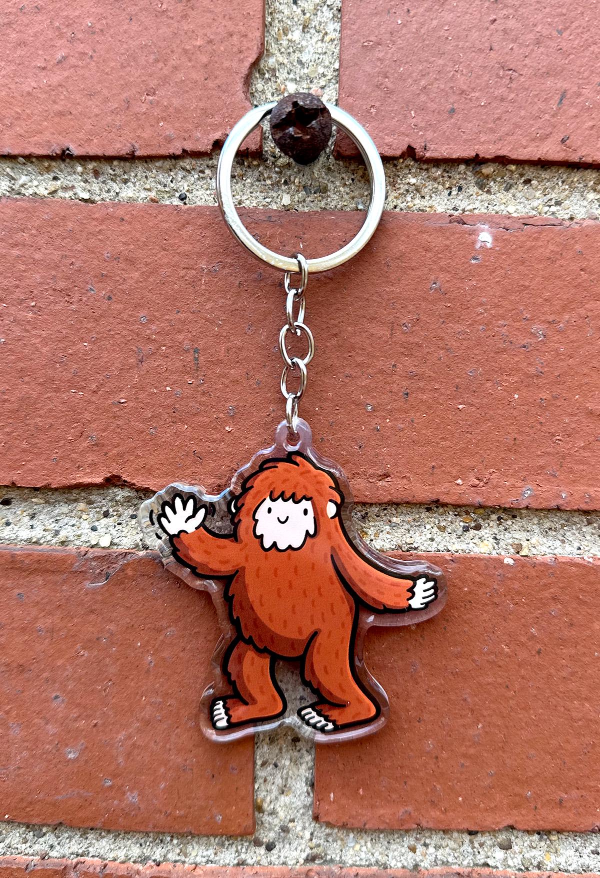 Bigfoot Keychain