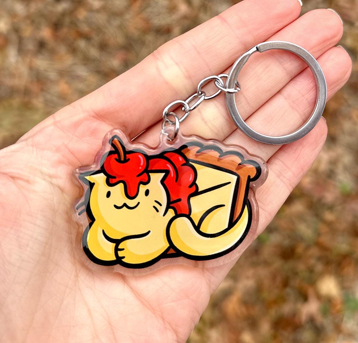 Cheesecake Cat Keychain