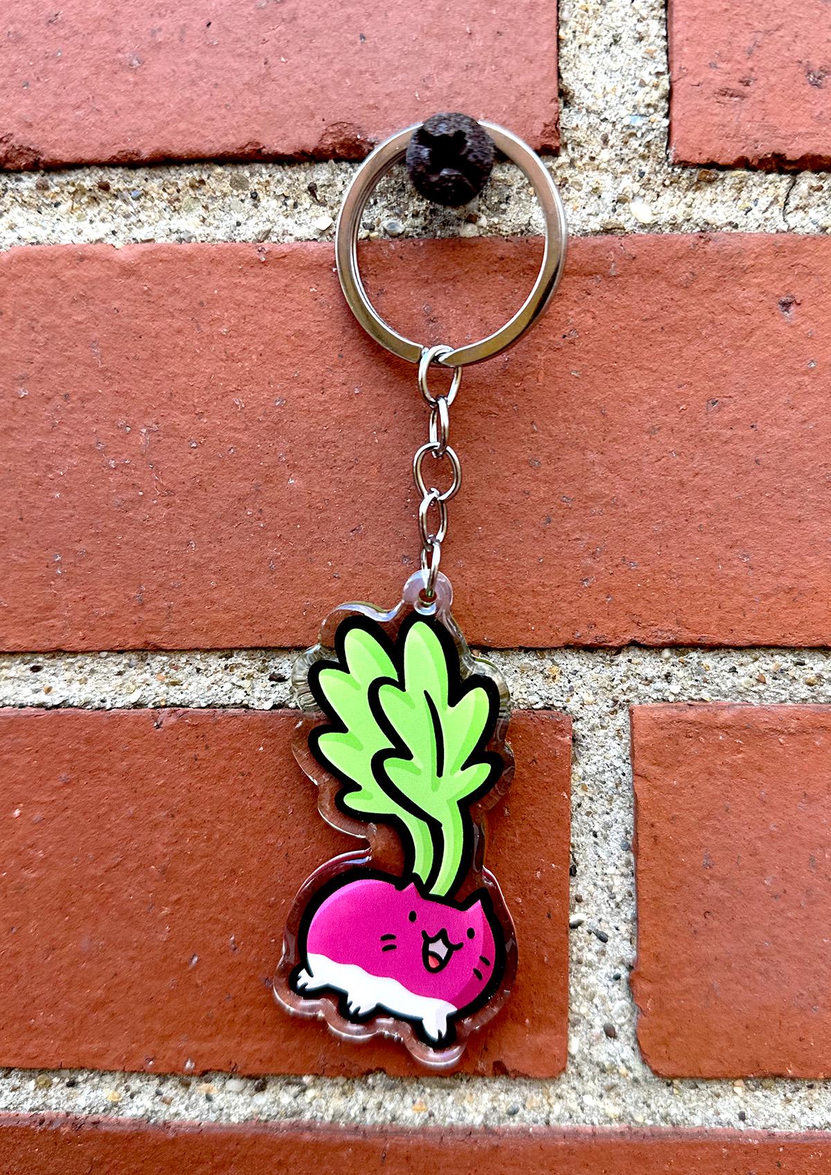 Turnip Cat keychain