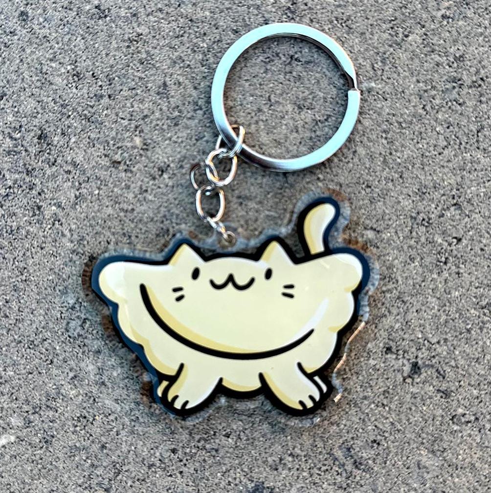 Pierogi Cat Keychain