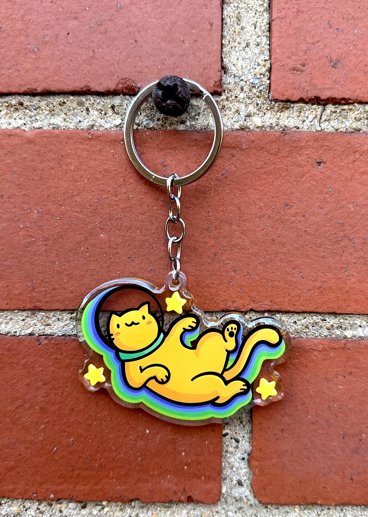 Astronaut Cat Keychain