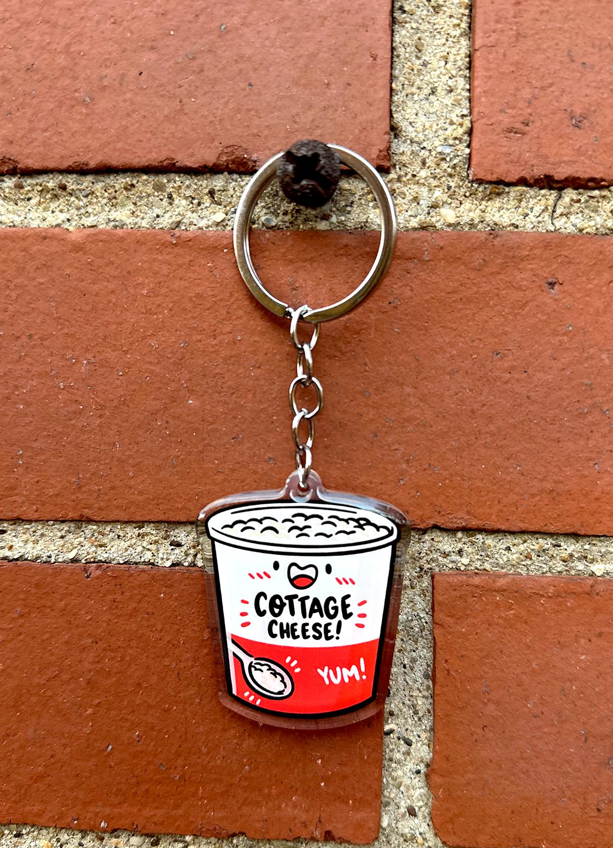 Cottage Cheese Keychain