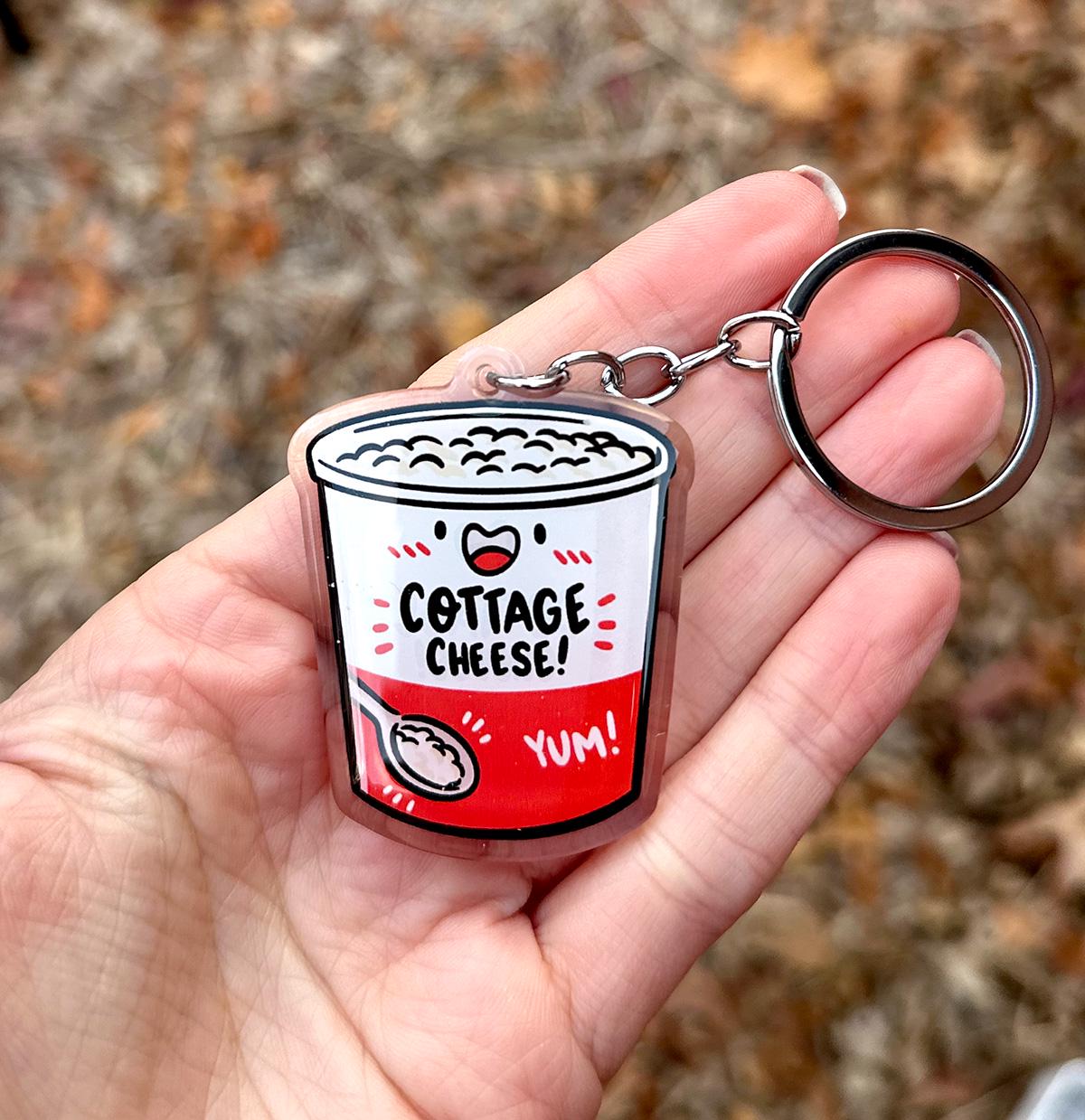 Cottage Cheese Keychain