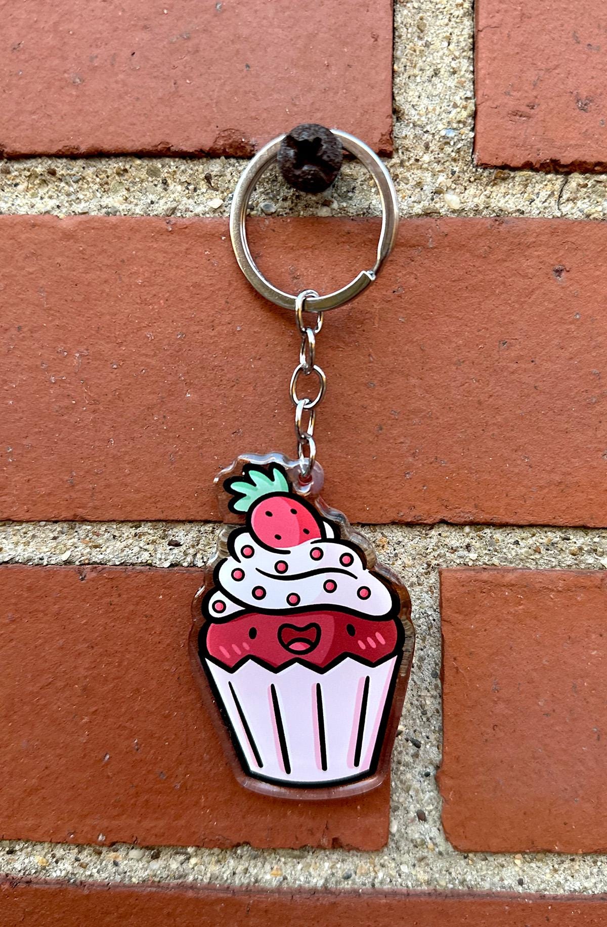 Red Velvet Cupcake Keychain