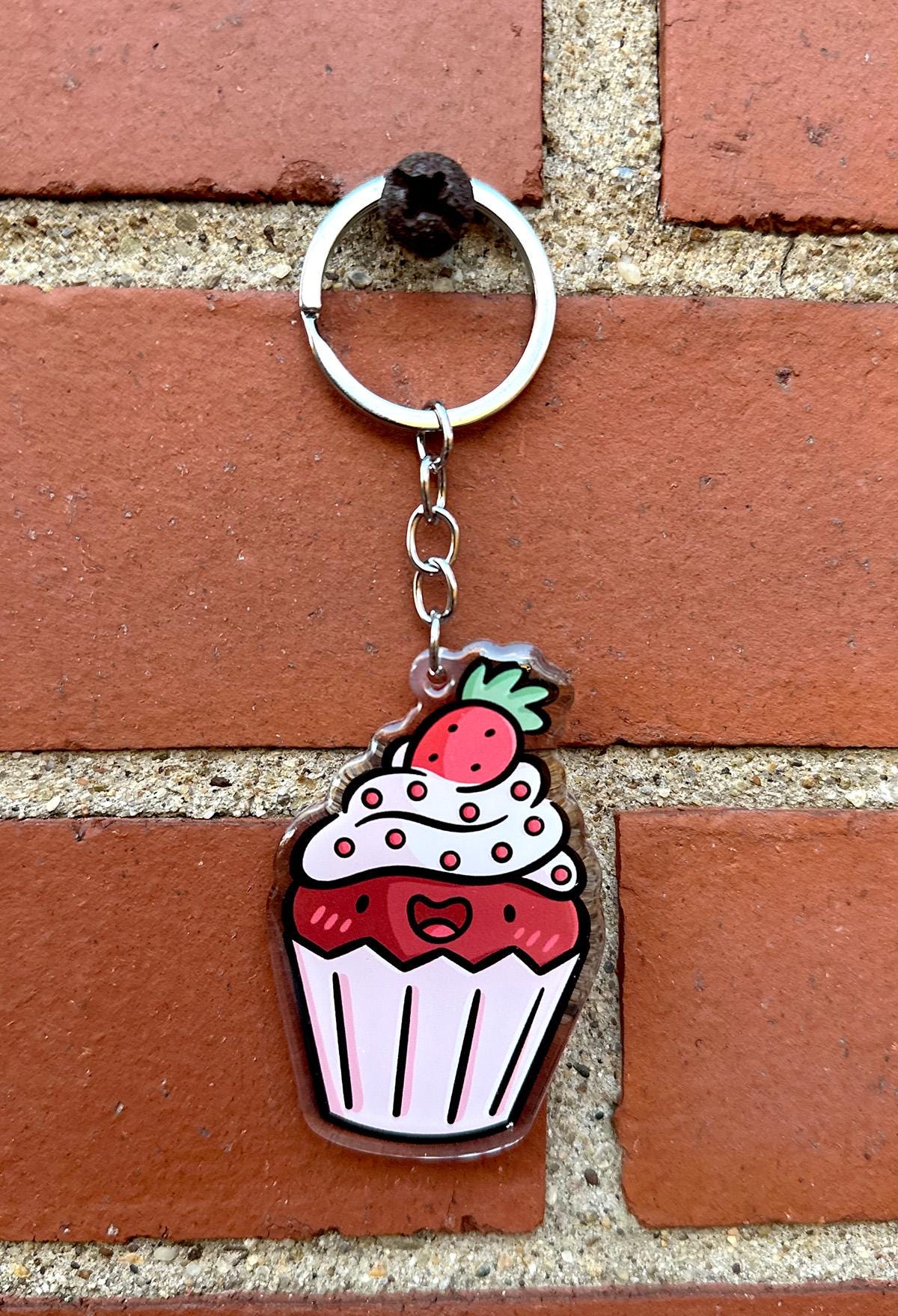 Red Velvet Cupcake Keychain