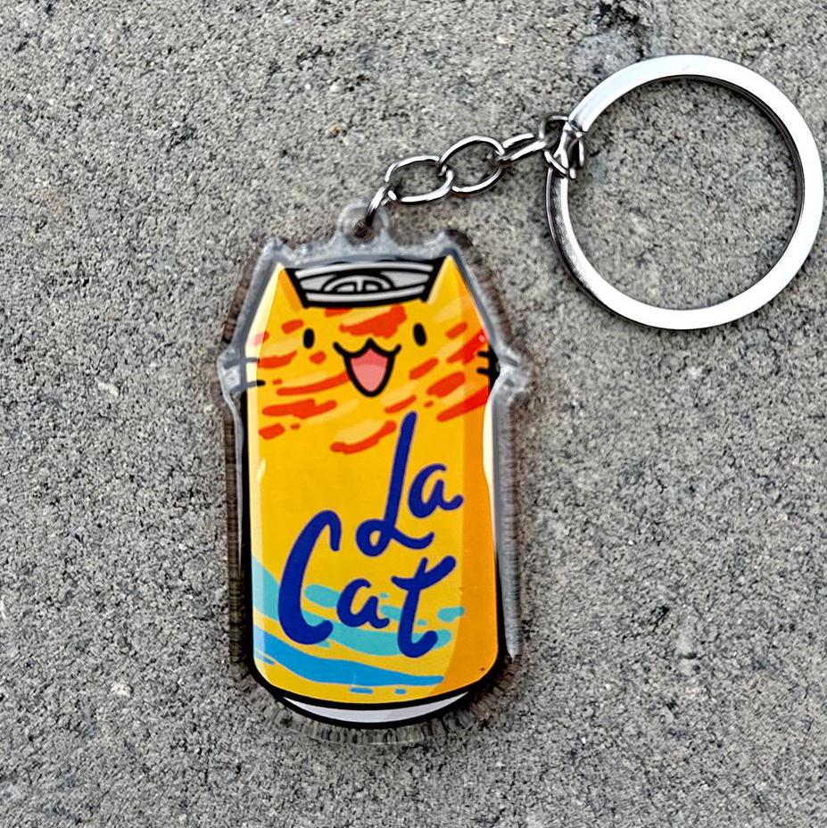 La Cat Keychain (Orange)