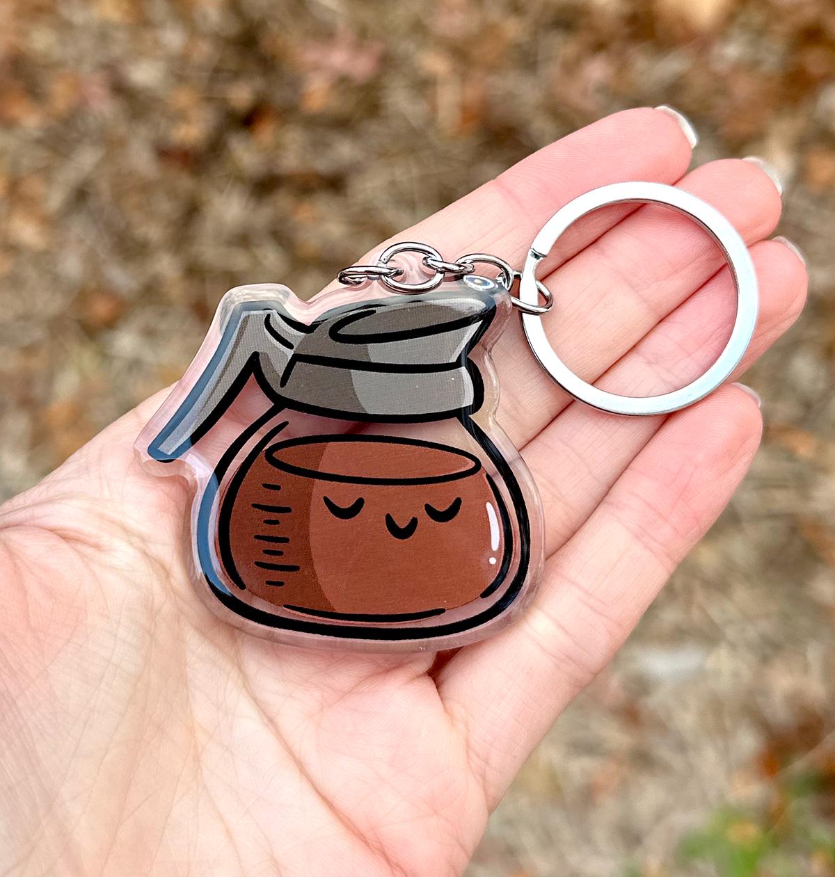 Coffee Pot Keychain