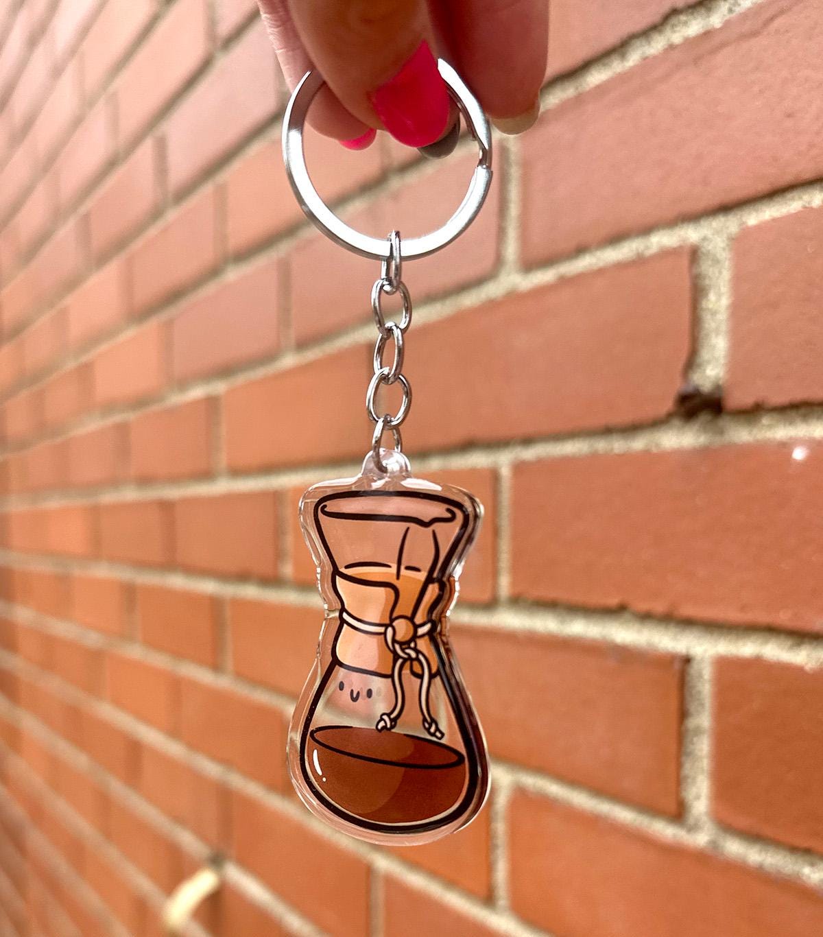 Pour Over Coffee Keychain