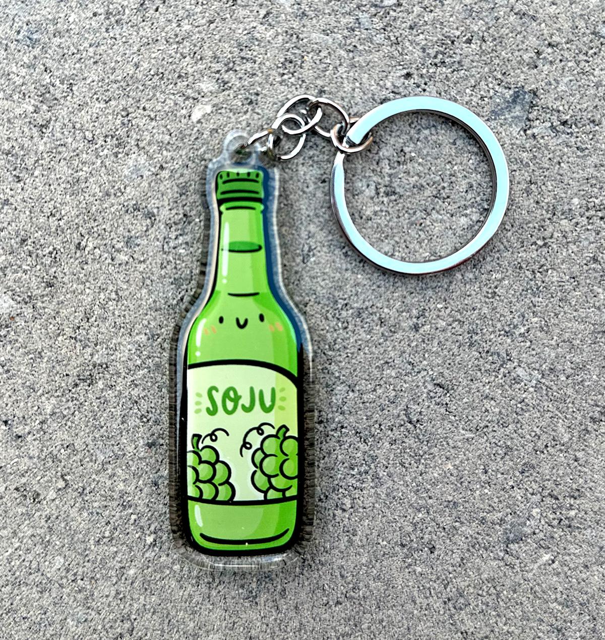 Soju Keychain (Grape)