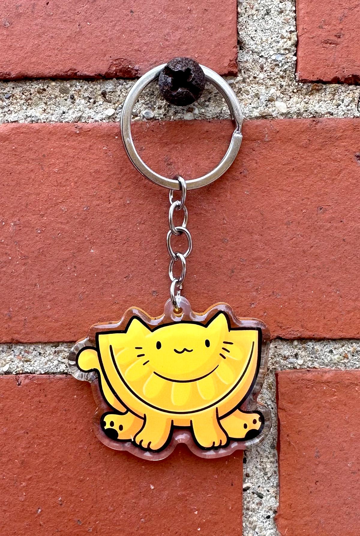 Lemon Cat Keychain