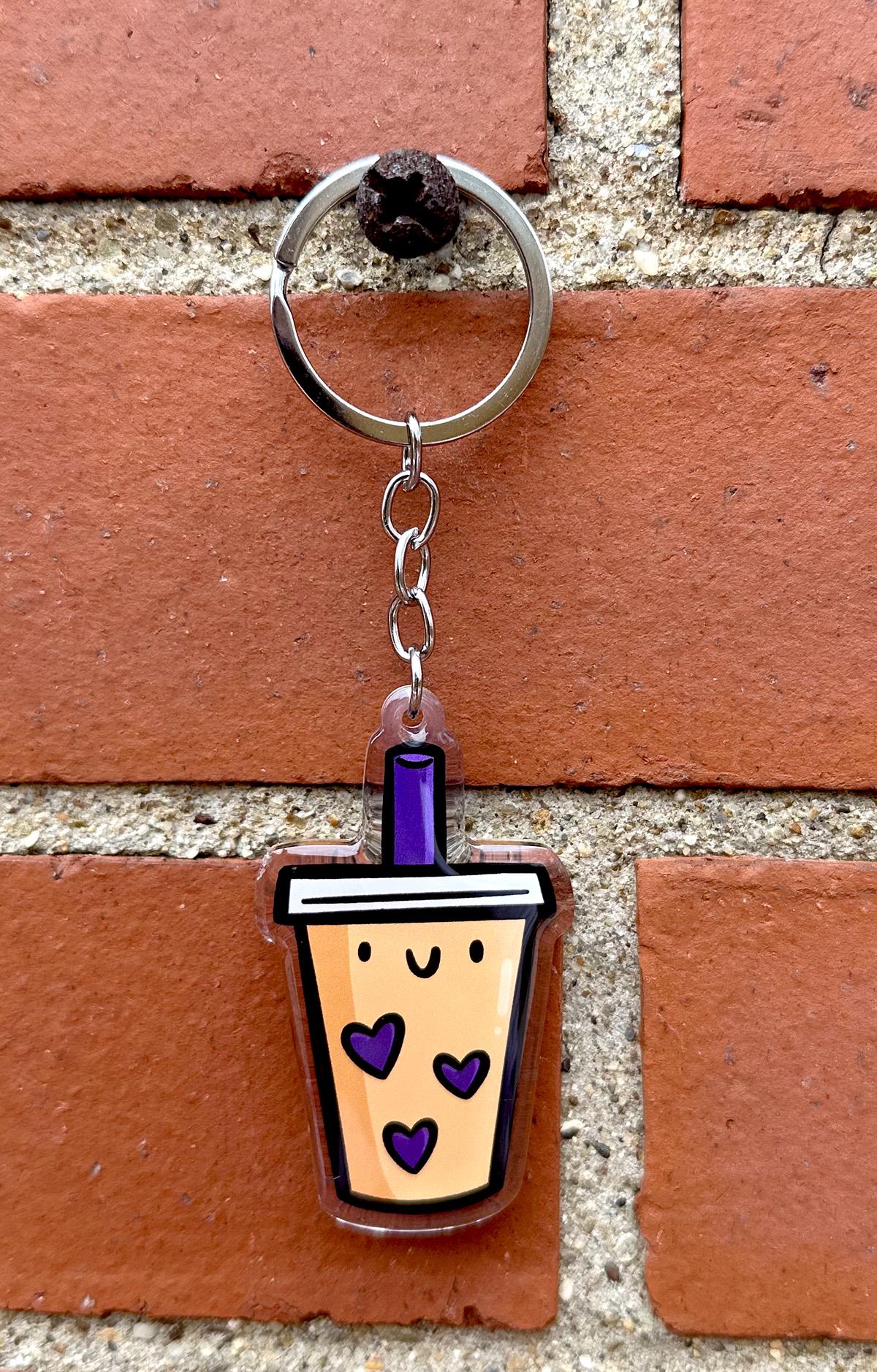 Bubble Tea Keychain (Tan)