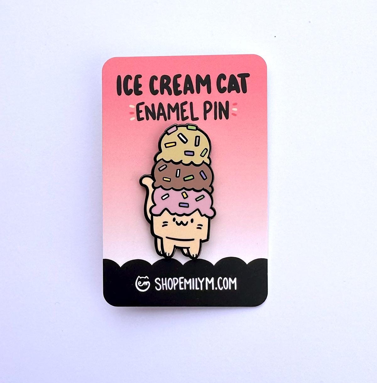 Ice Cream Cat Enamel Pin