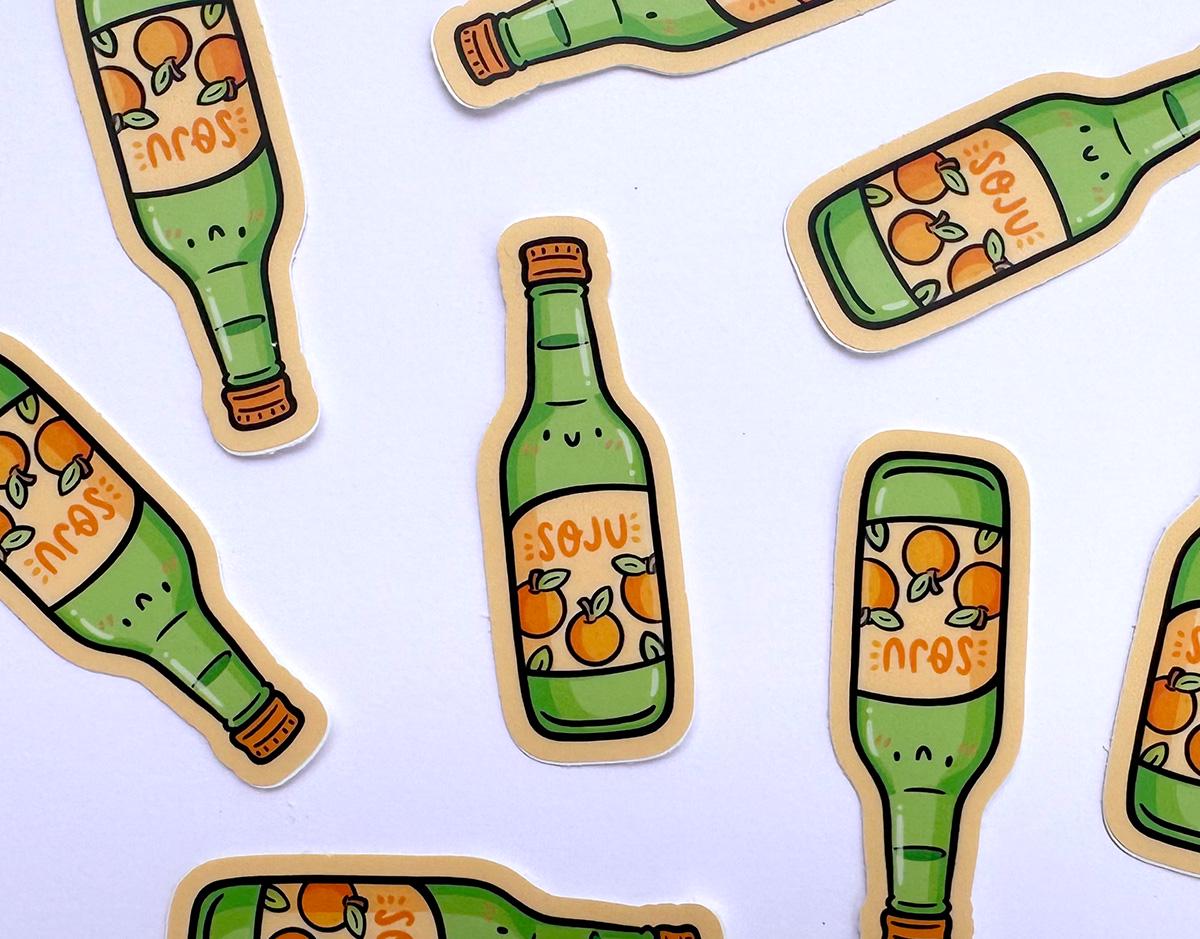 Soju Mini Sticker (Mandarin)