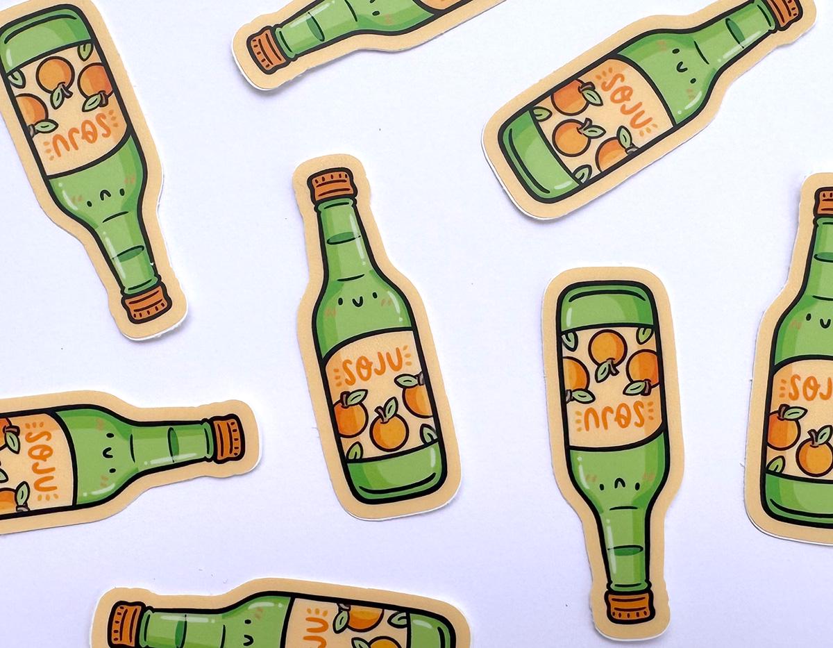 Soju Mini Sticker (Mandarin)