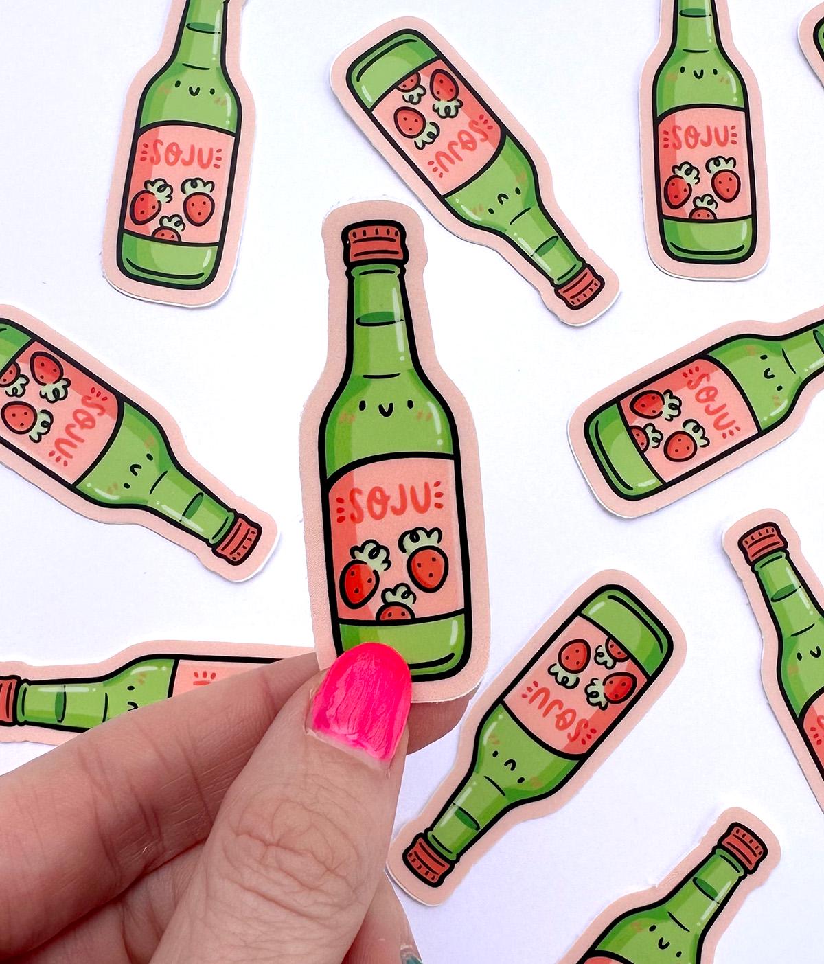 Soju Mini Sticker (Strawberry)