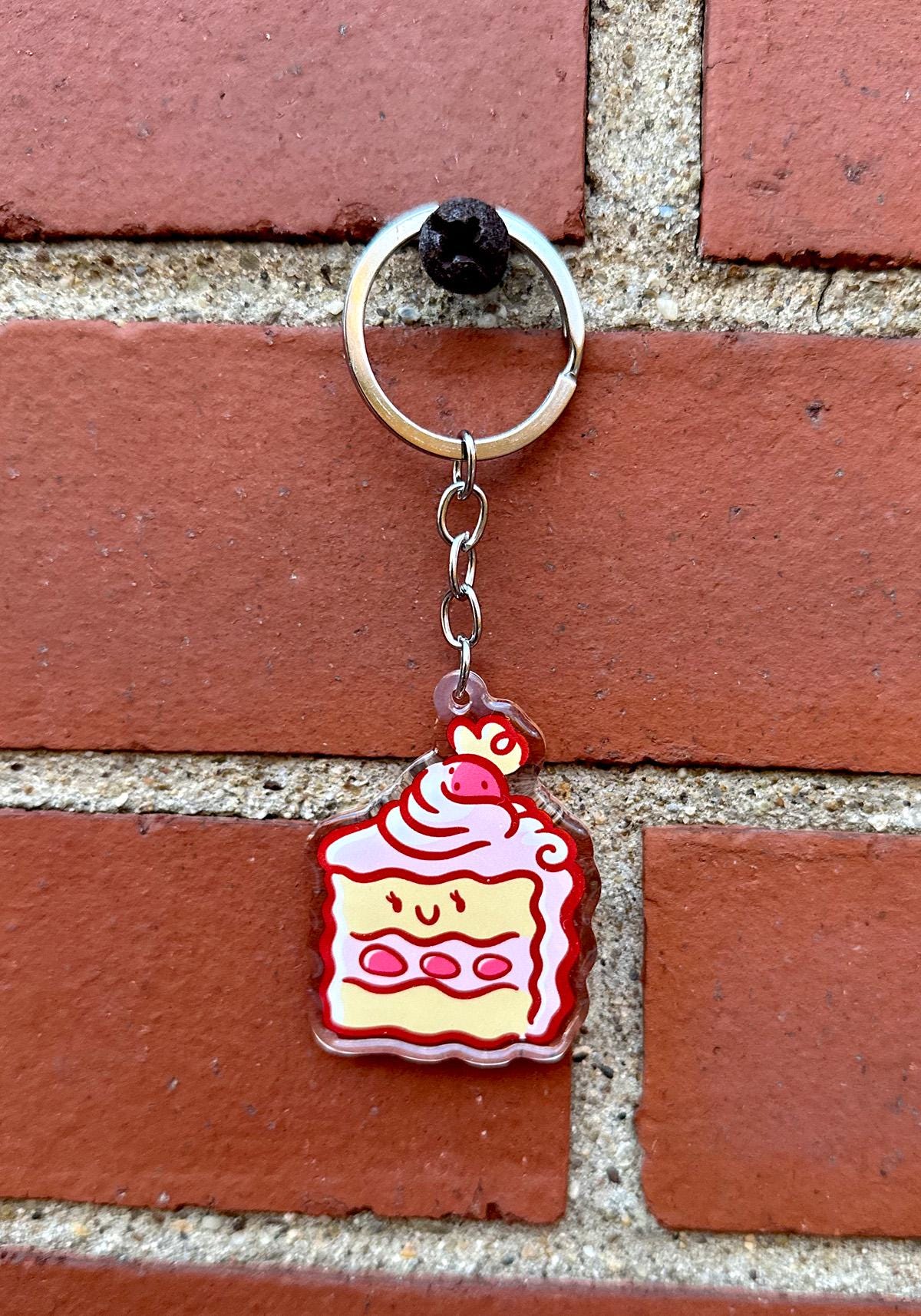 Strawberry Cake Keychain