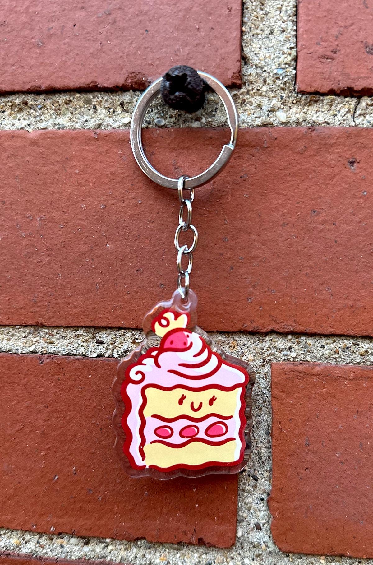 Strawberry Cake Keychain