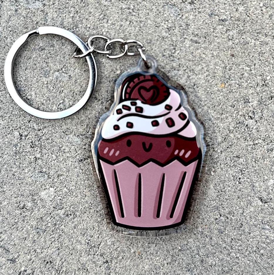 Chocolate Cupcake Keychain