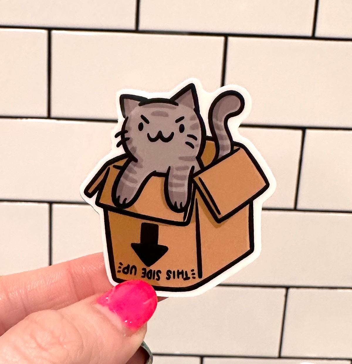 Box Cat Mini Sticker