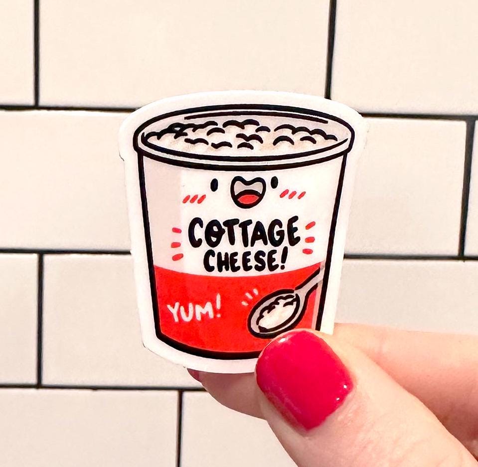 Cottage Cheese Mini Sticker