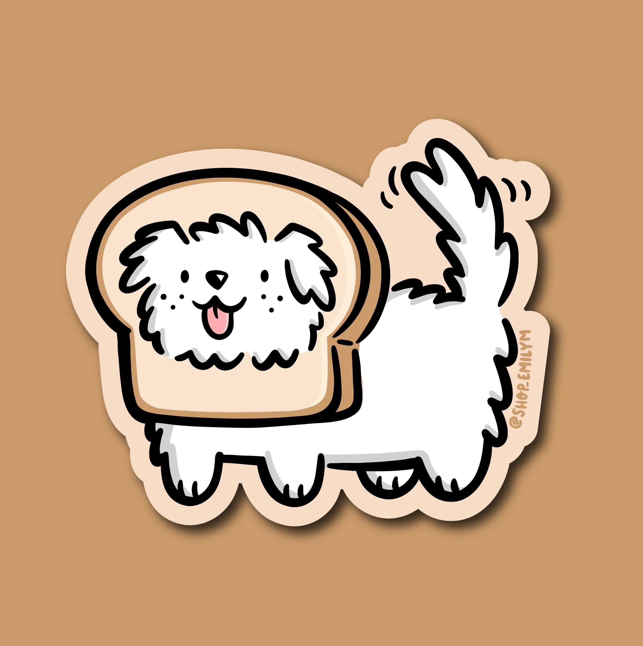 Bread Head Dog Sticker