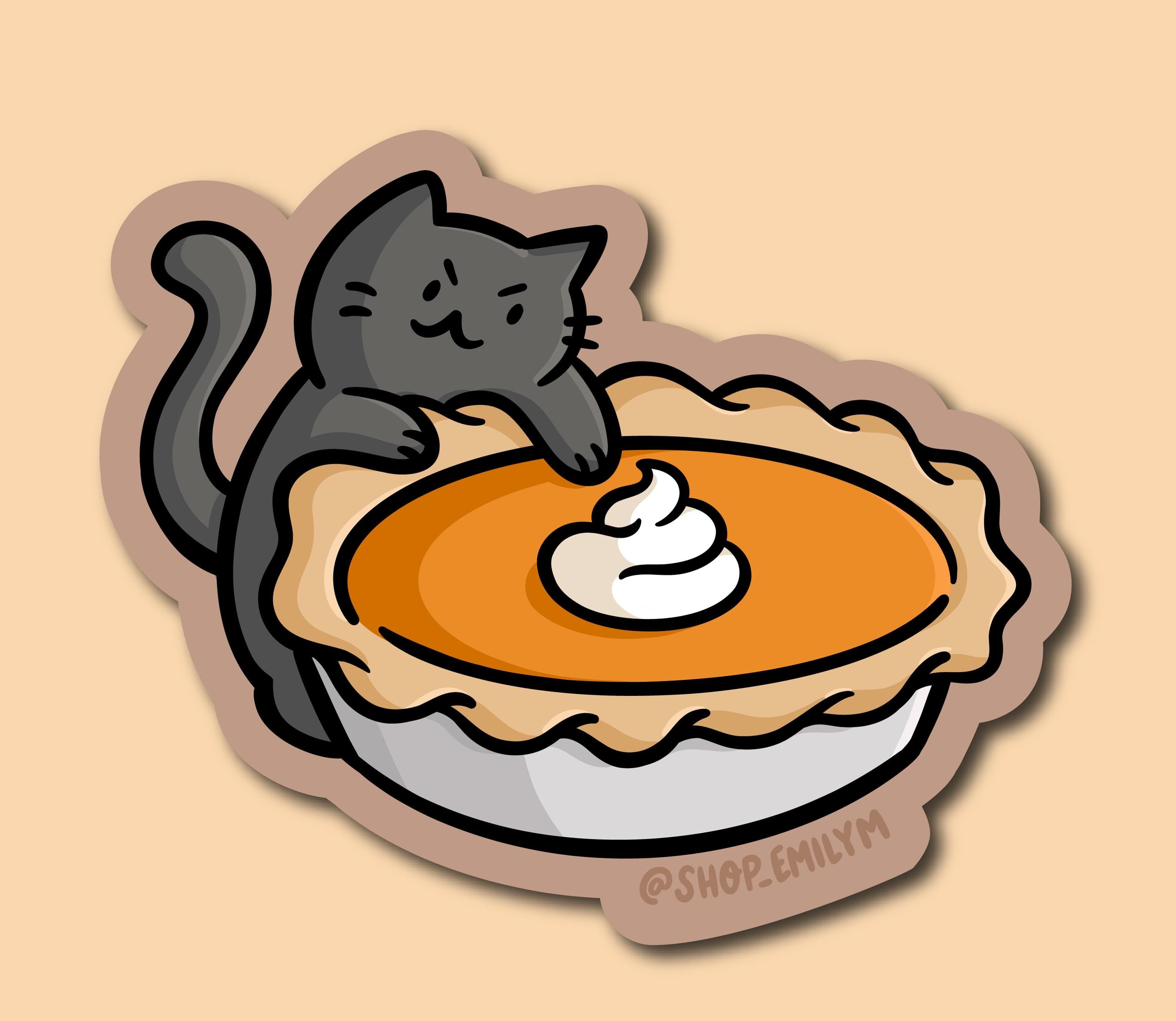 Pumpkin Pie Cat Magnet