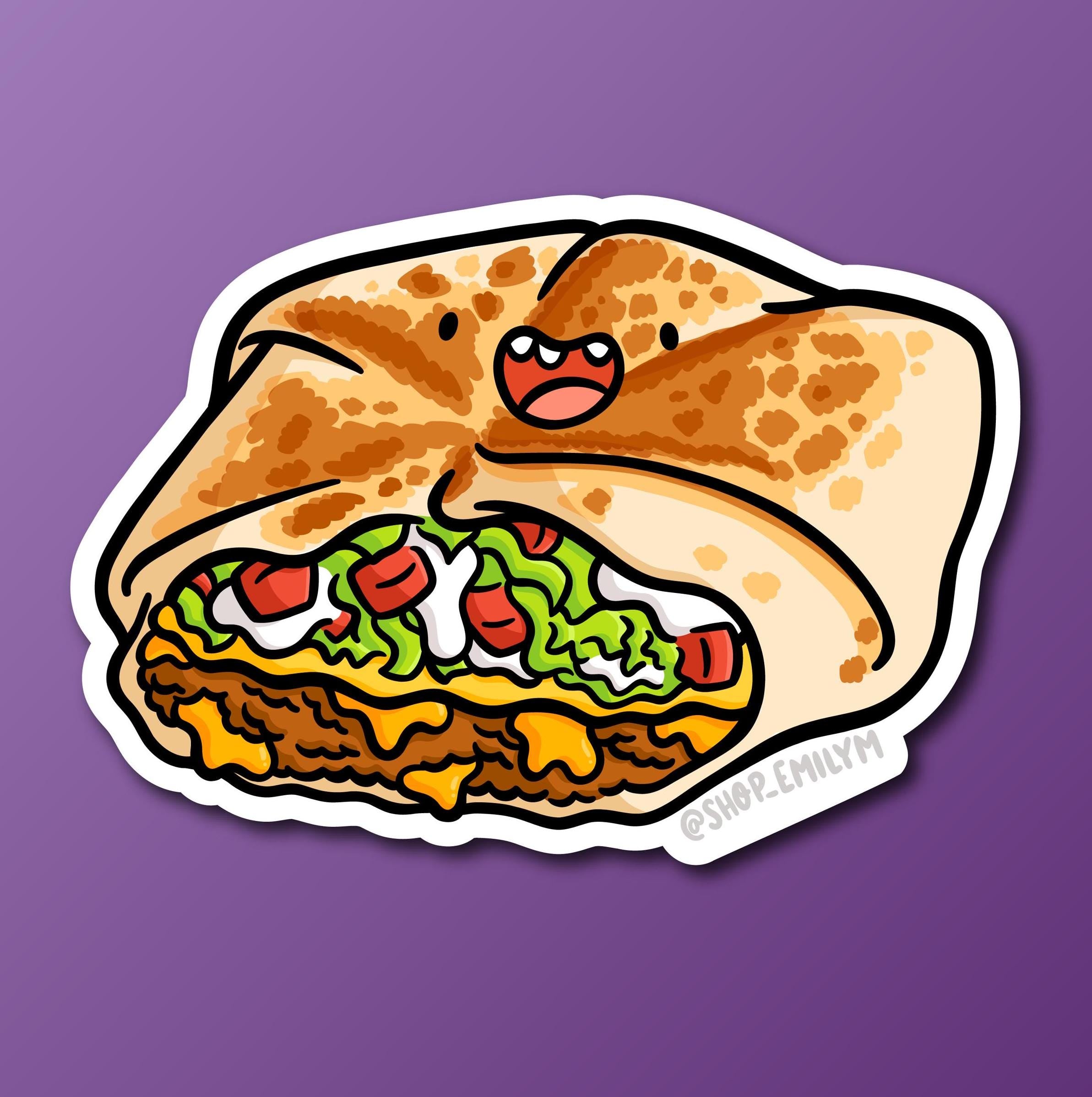 Crunchy Taco Wrap Sticker