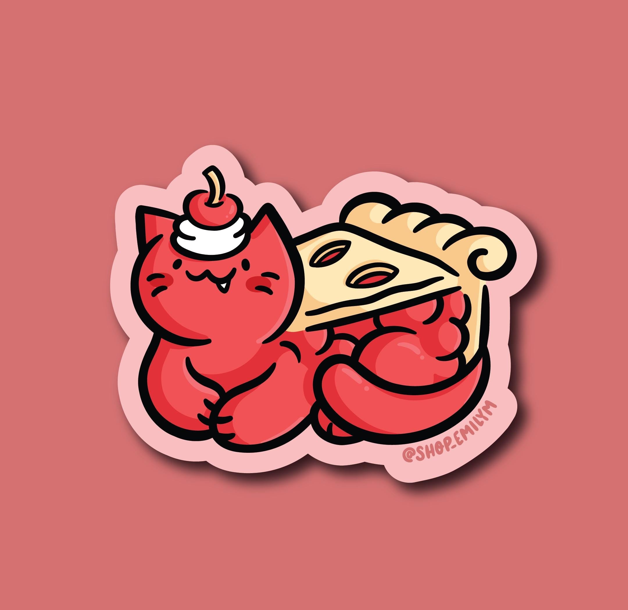 Cherry Pie Cat Sticker