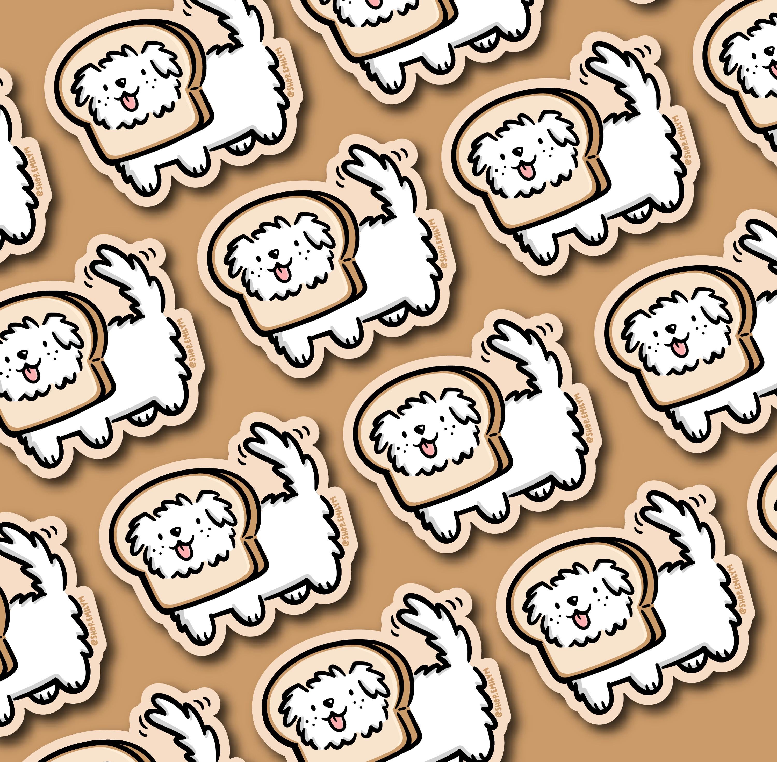 Bread Head Dog Sticker