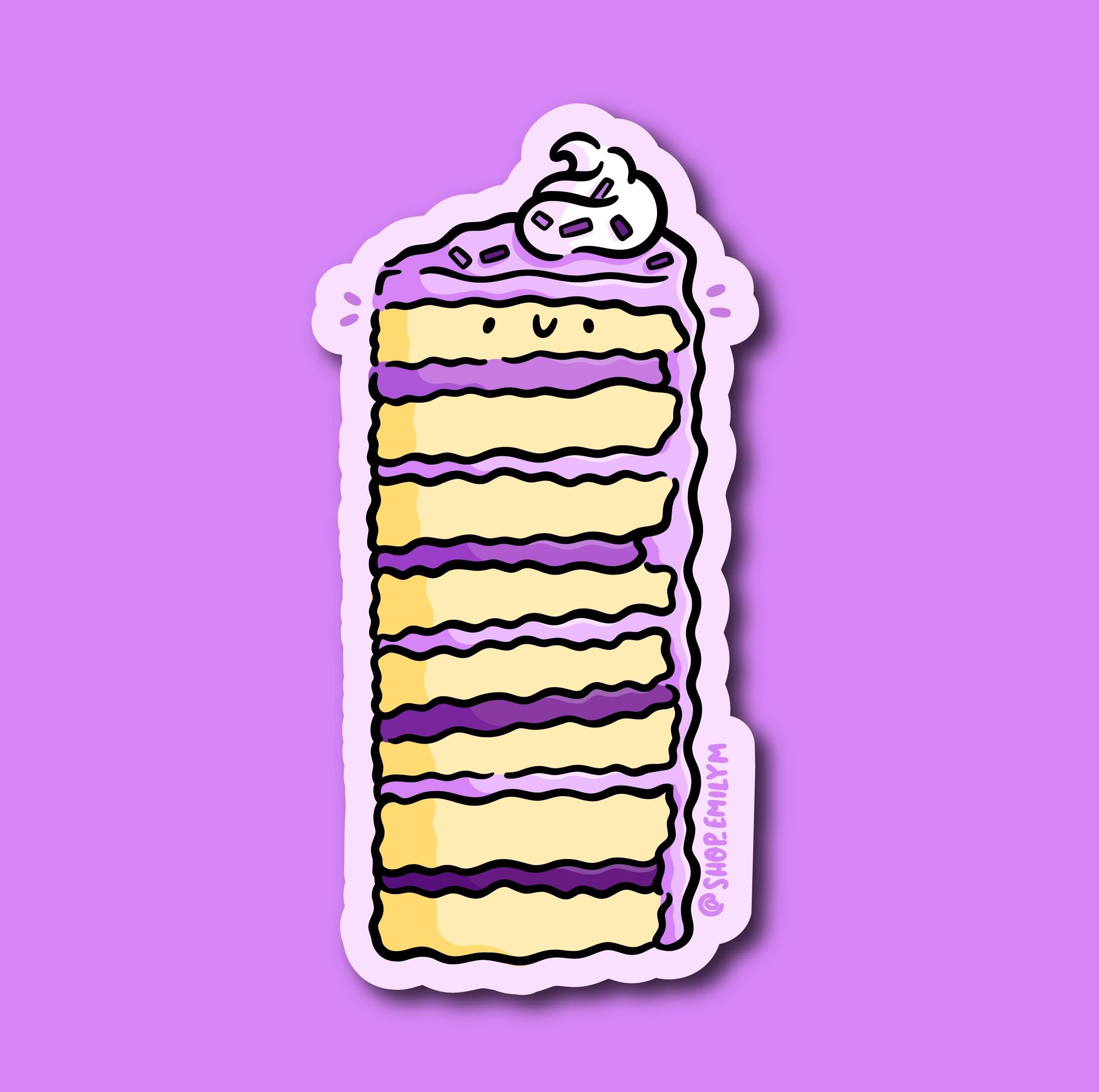 Tall Purple Cake Sticker