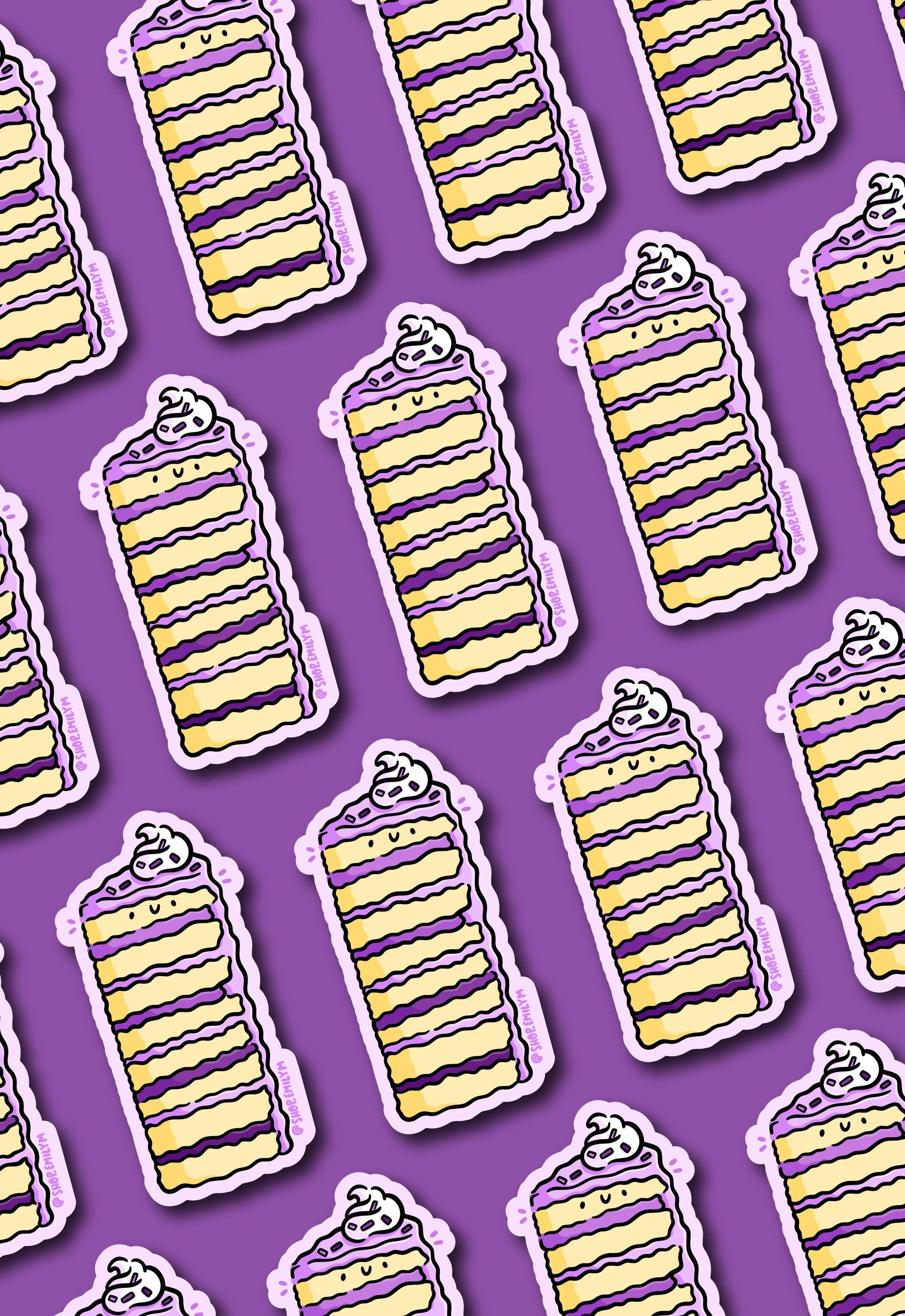 Tall Purple Cake Sticker