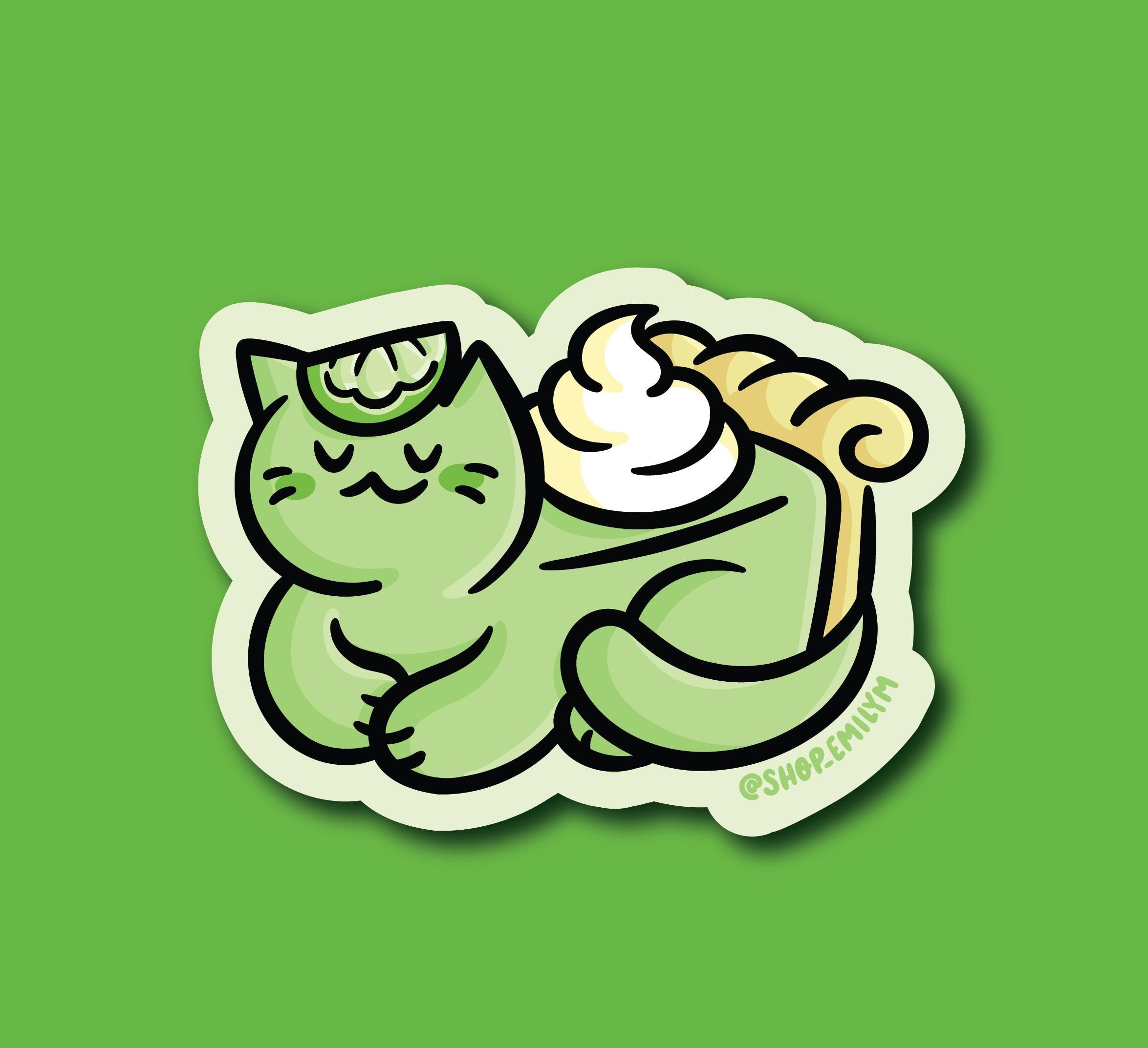 Key Lime Pie Cat Sticker