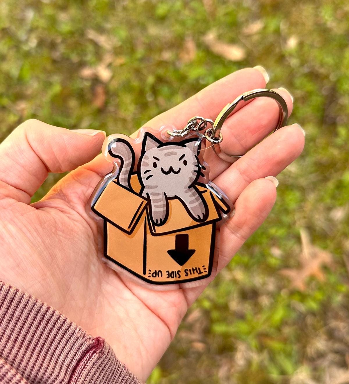 Box Cat Keychain