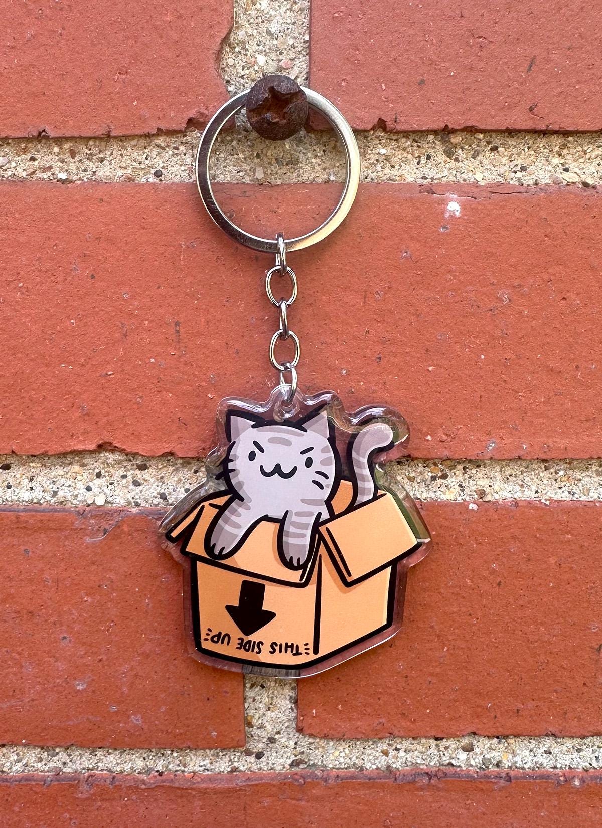 Box Cat Keychain
