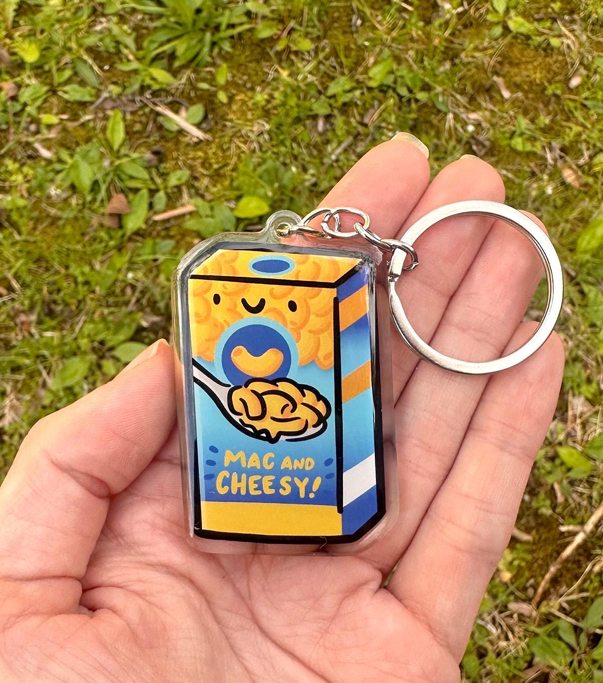 Macaroni & Cheese Box Keychain