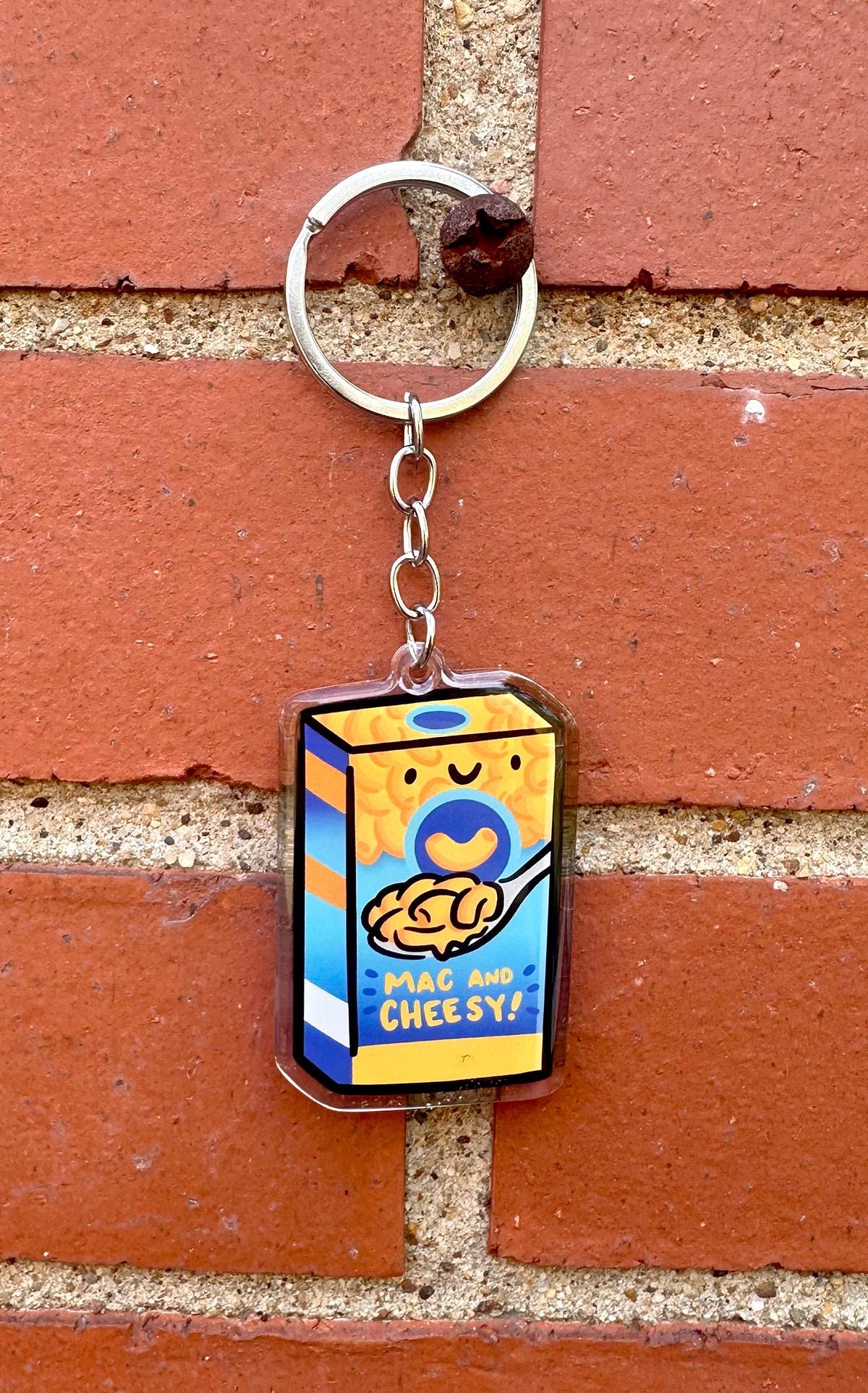 Macaroni & Cheese Box Keychain