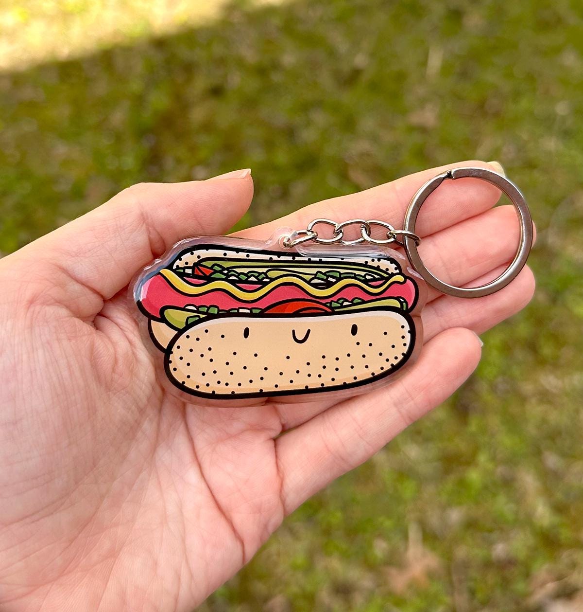 Chicago Hot Dog Keychain
