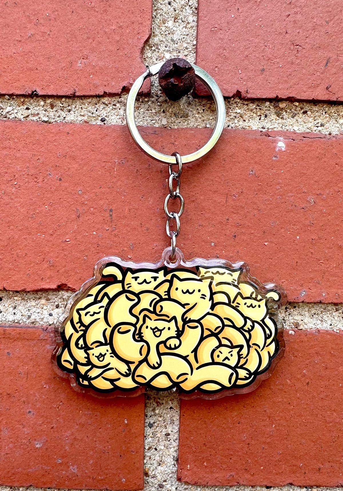Cataroni & Cheese Keychain