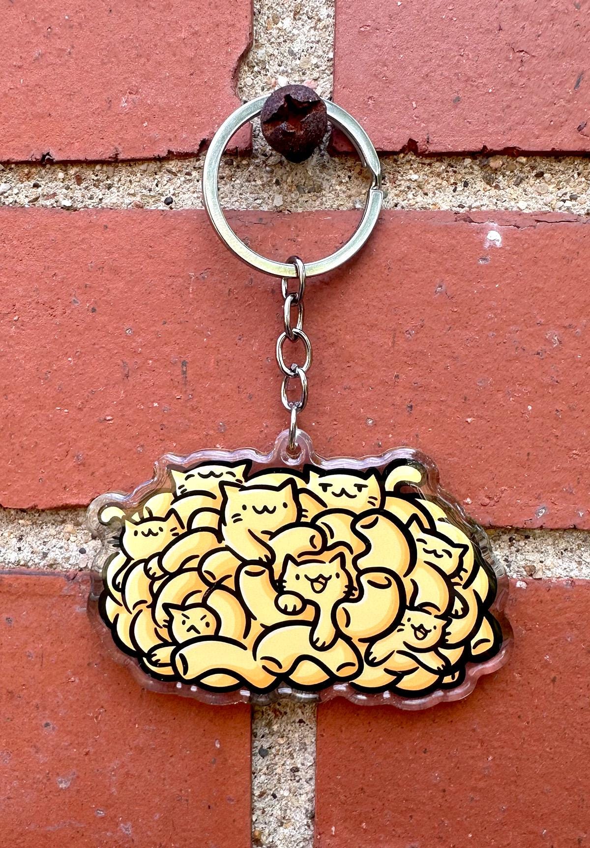 Cataroni & Cheese Keychain