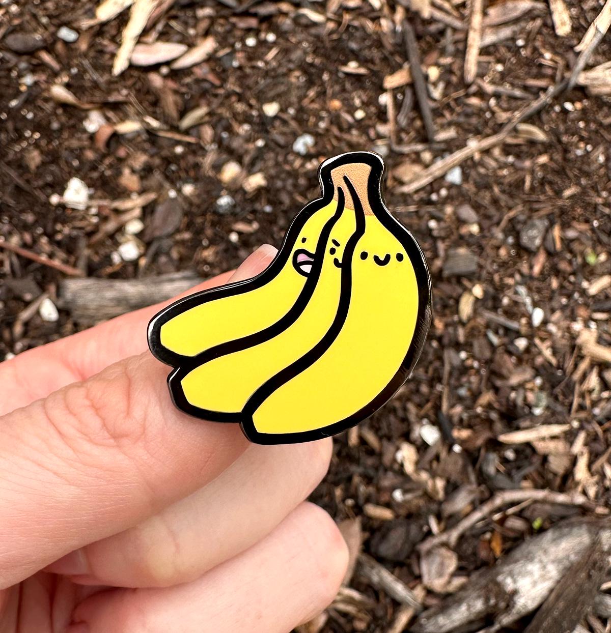 Bananas Enamel Pin