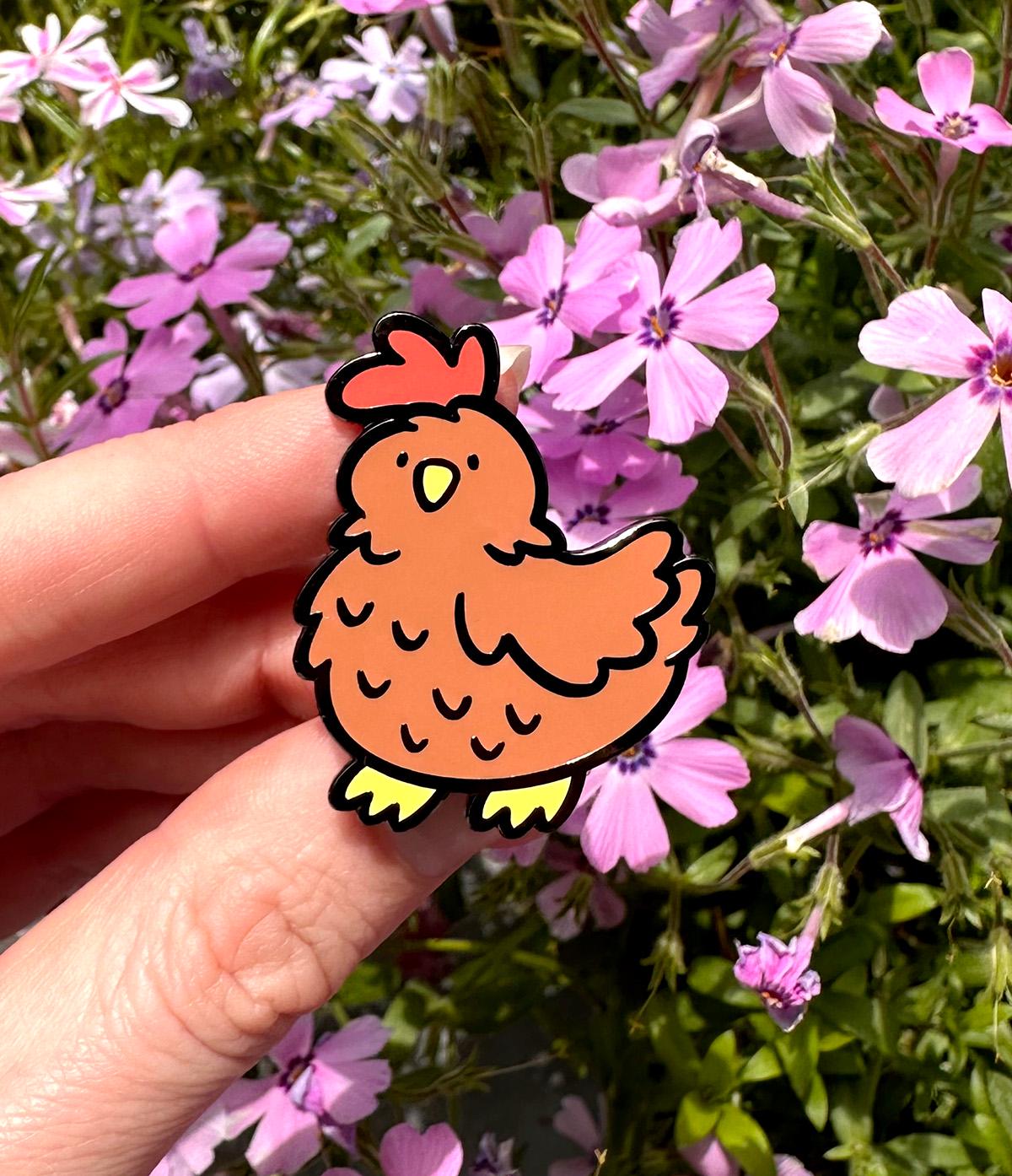 Chicken Enamel Pin