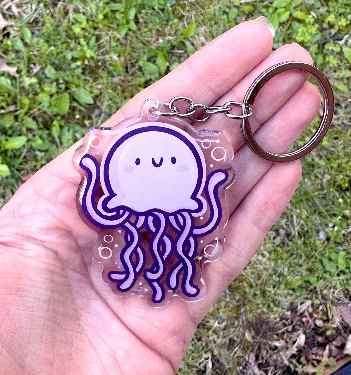 Jellyfish Keychain