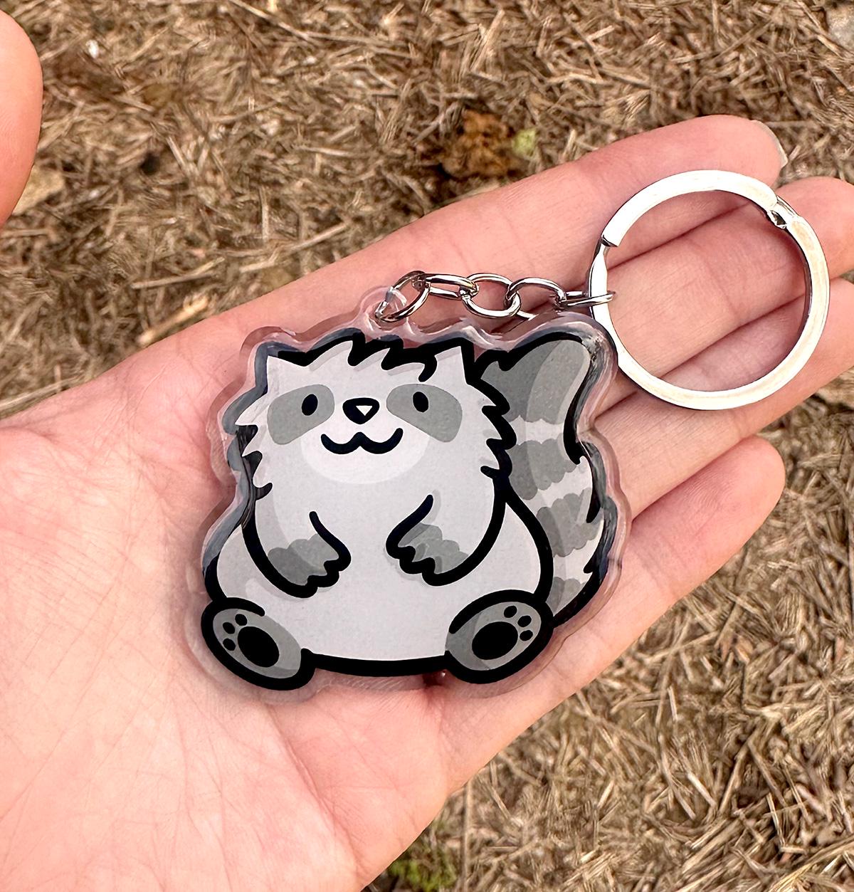 Raccoon Keychain