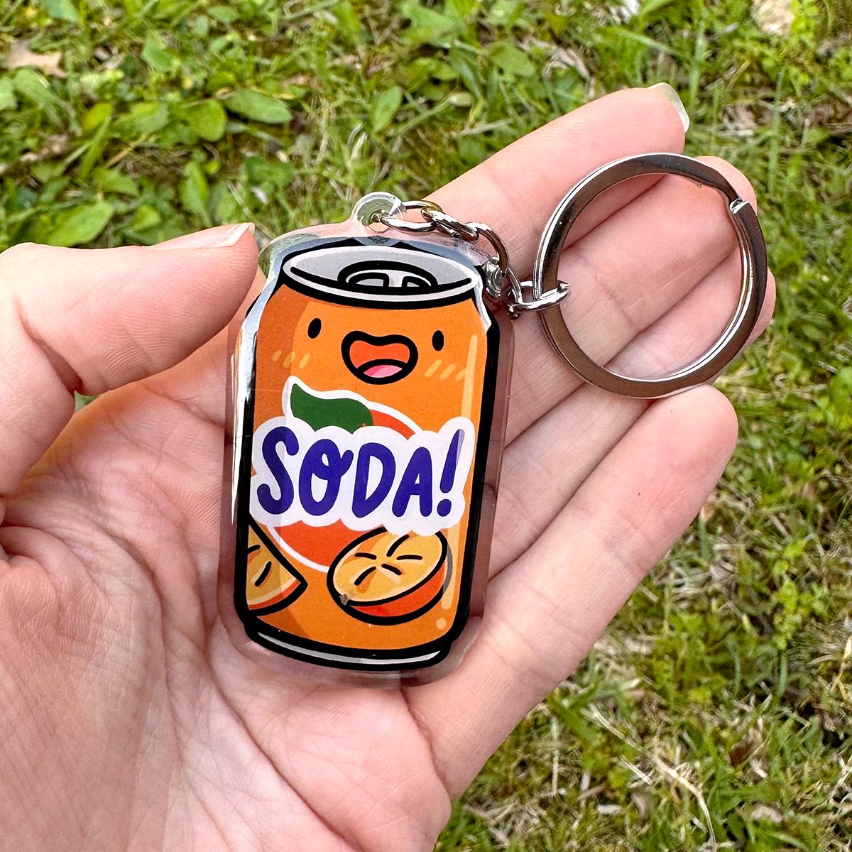 Orange Soda Keychain