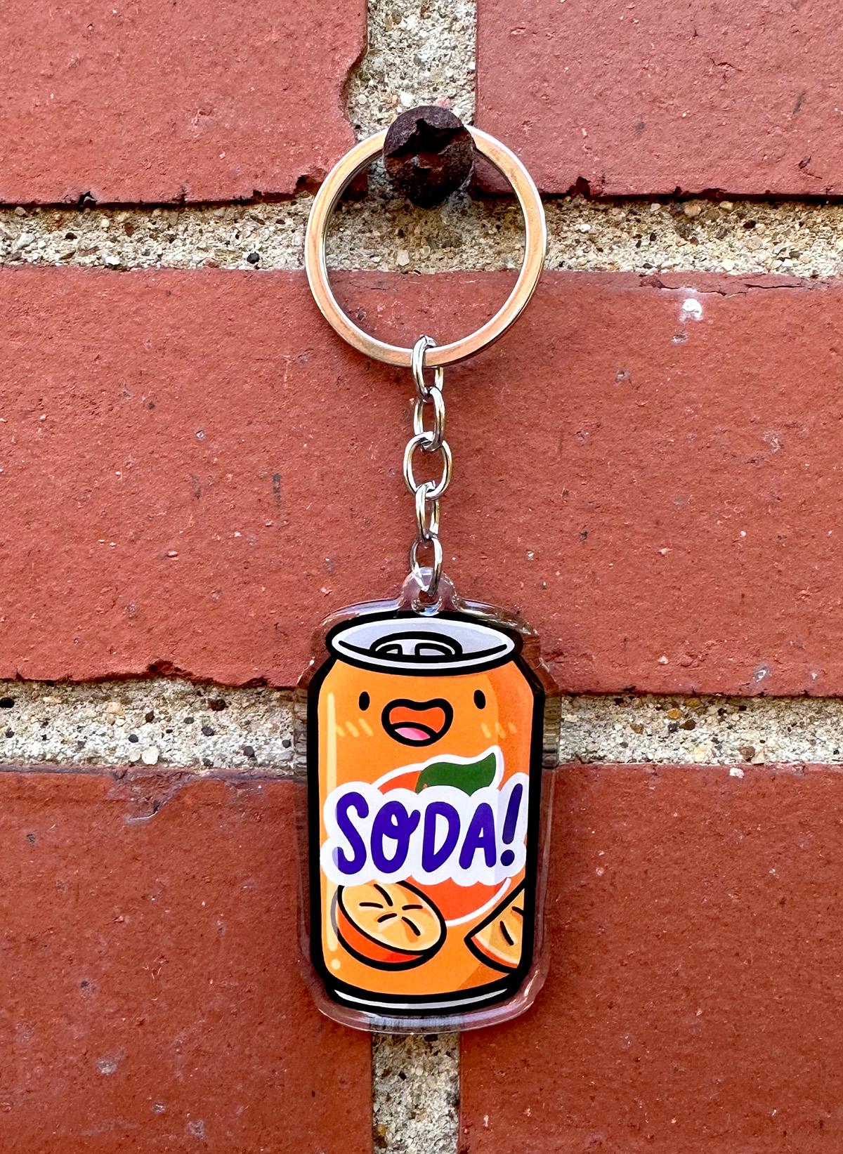 Orange Soda Keychain