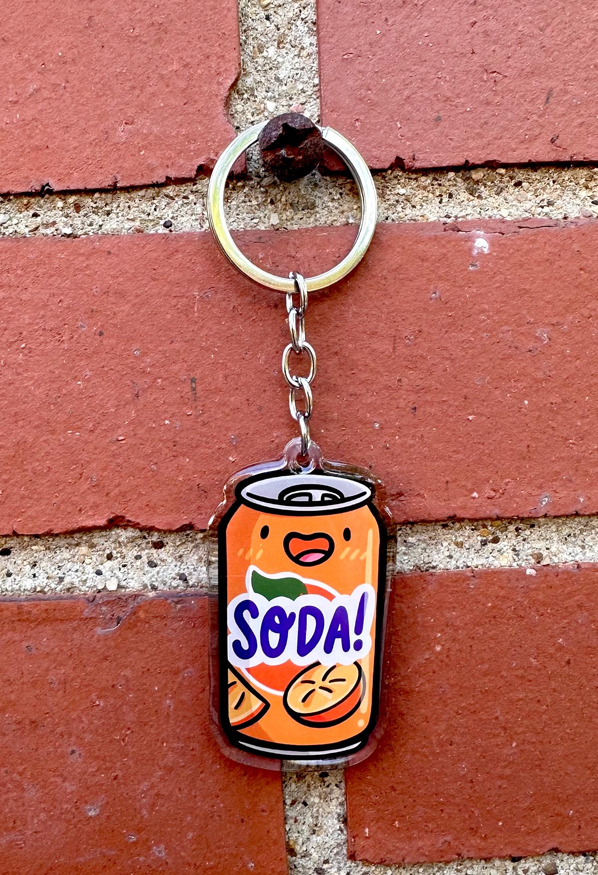 Orange Soda Keychain
